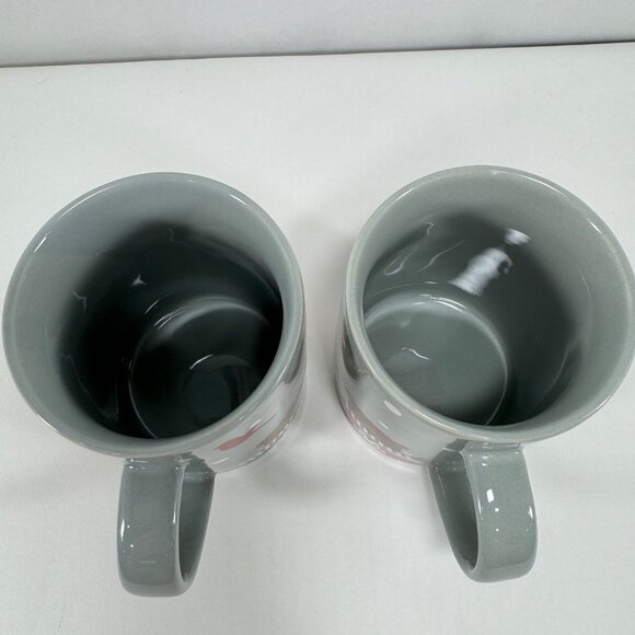 2 Crate & Barrel Christmas Mugs Coffee Cups Joan Anderson Holiday Winter Bears - Picture 5 of 6